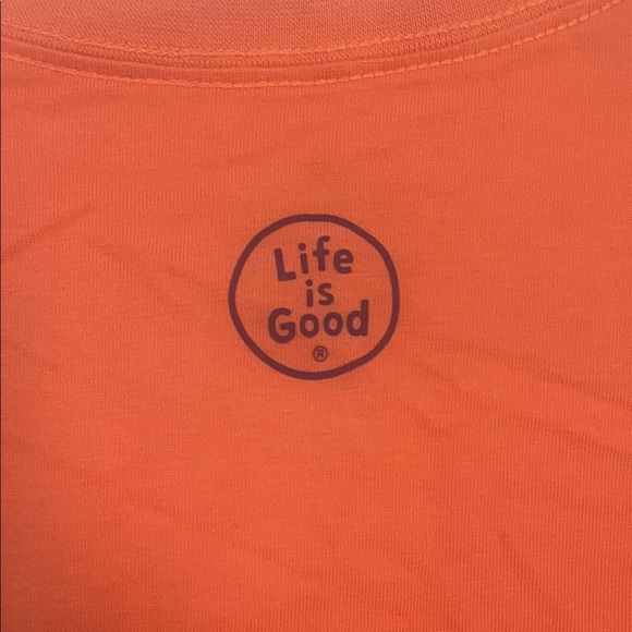 Life Is Good Orange Running Tee - Picture 6 of 8